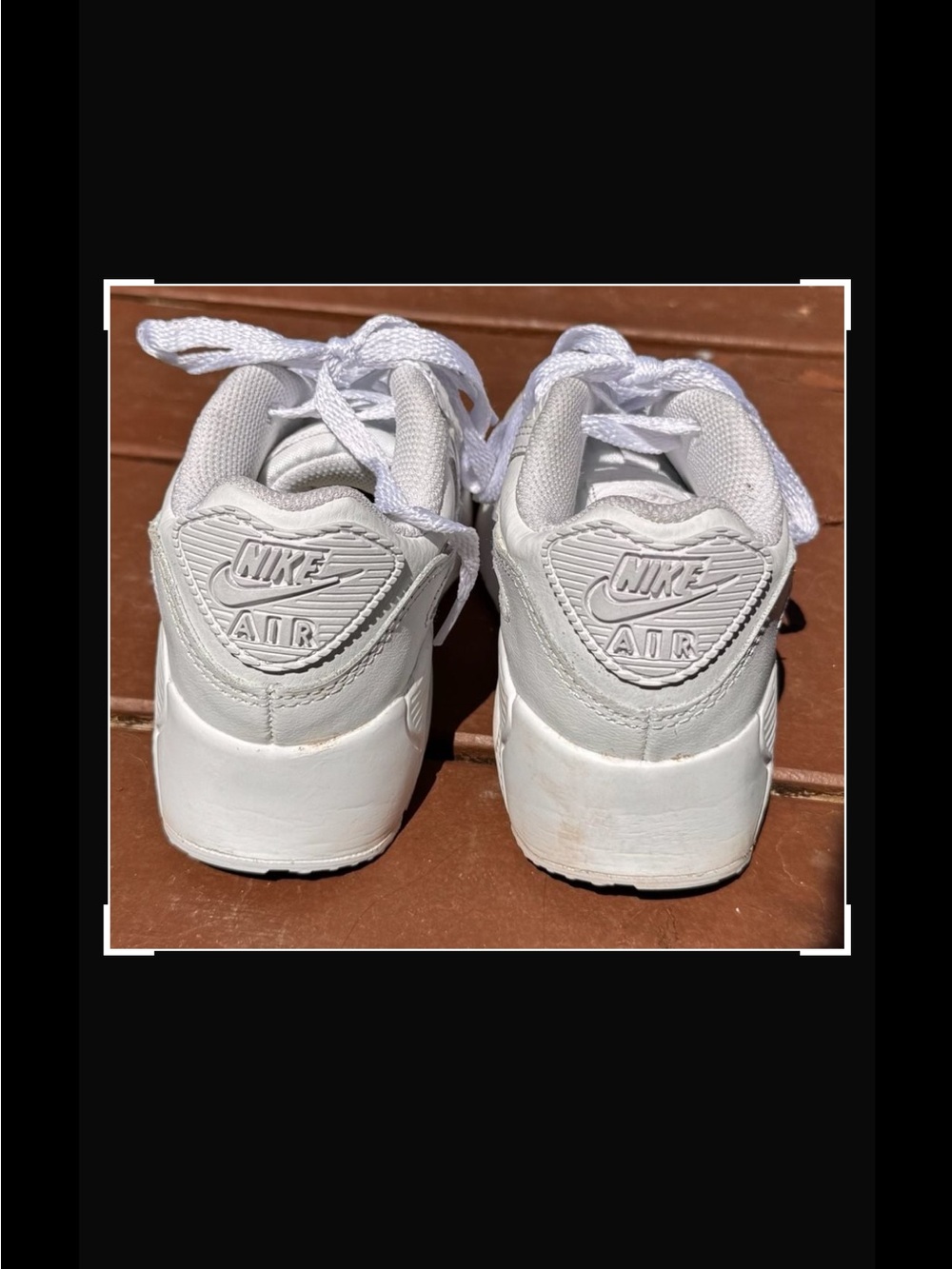Nike Kids White Leather Sneaker with Lace-Up Design - Picture 5 of 7